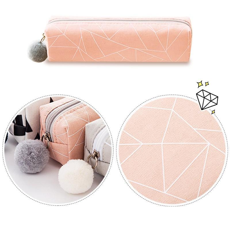 Square Shape Canvas Pencil Case