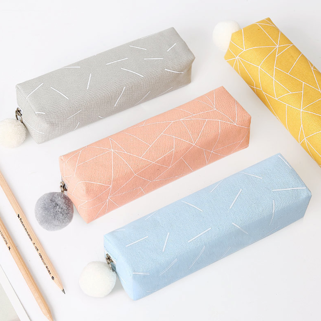 Square Shape Canvas Pencil Case - Japanese Kawaii Pen Shop - Cutsy World