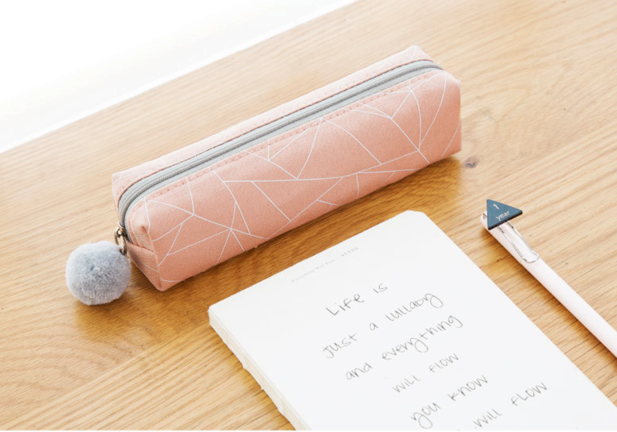 Square Shape Canvas Pencil Case