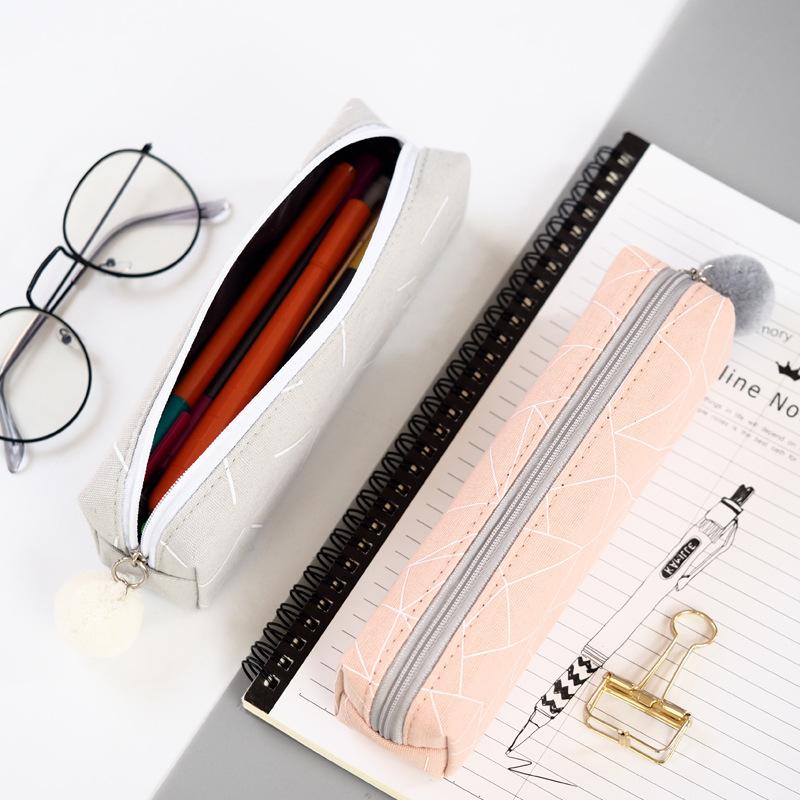 Square Shape Canvas Pencil Case