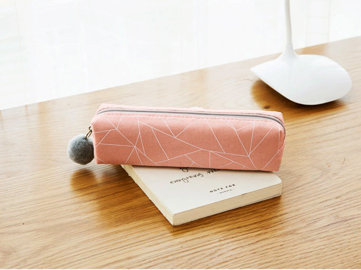 Square Shape Canvas Pencil Case