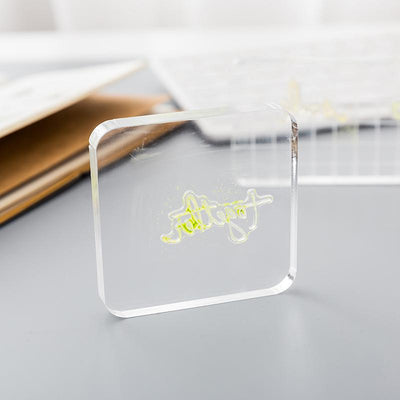 Transparent Acrylic Stamp Block - Kawaii Pen Shop - Cutsy World