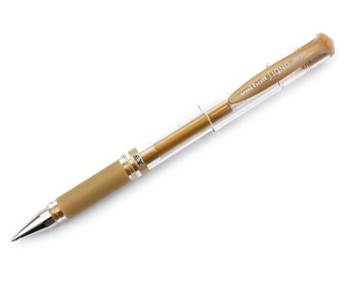 Uni-Ball - Stick Pen: 1 mm Tip, Gold Ink - 57322042 - MSC