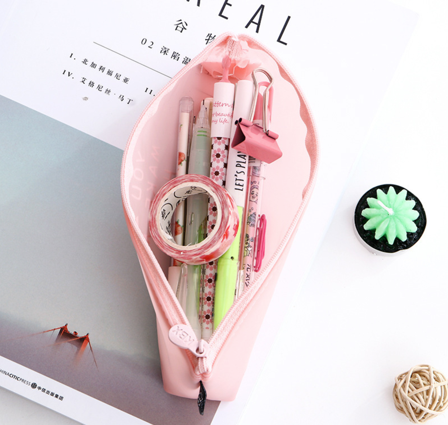 Japanese Kawaii Bear Pencil Case - Pastel Kitten  Pencil case, Cute  stationary school supplies, Pencil