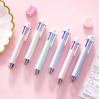 Color on Color 6-in-1 Ballpoint Pen - Japanese Kawaii Pen Shop - Cutsy World