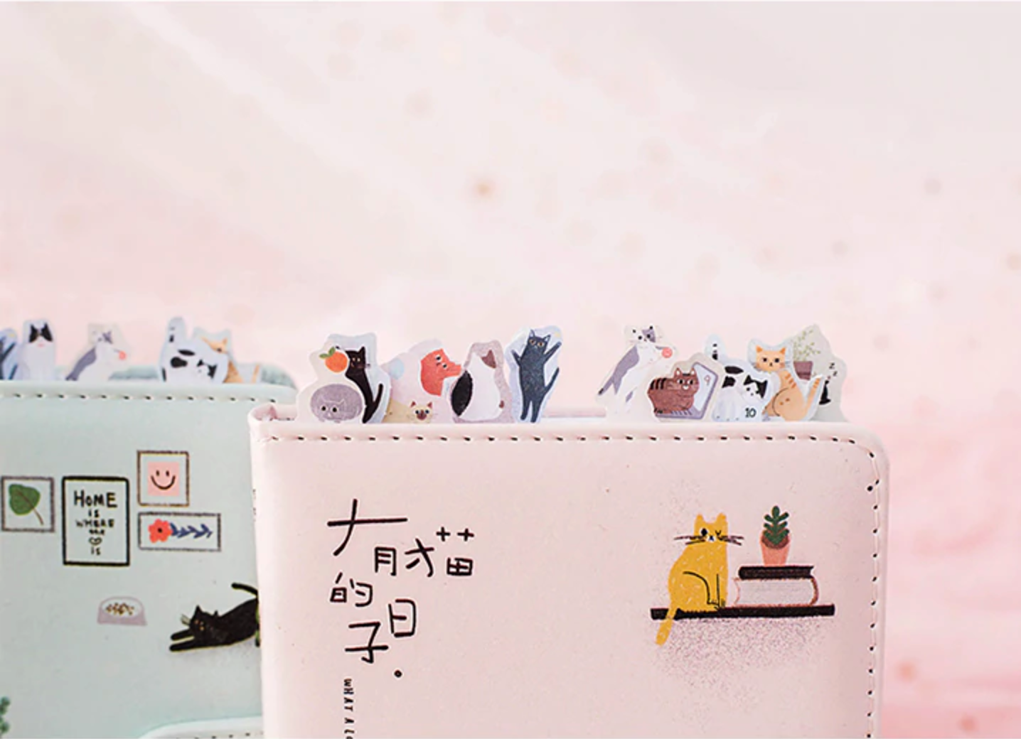 'Home Is Where the Cat Is' Leather Diary Planner A6 Binder