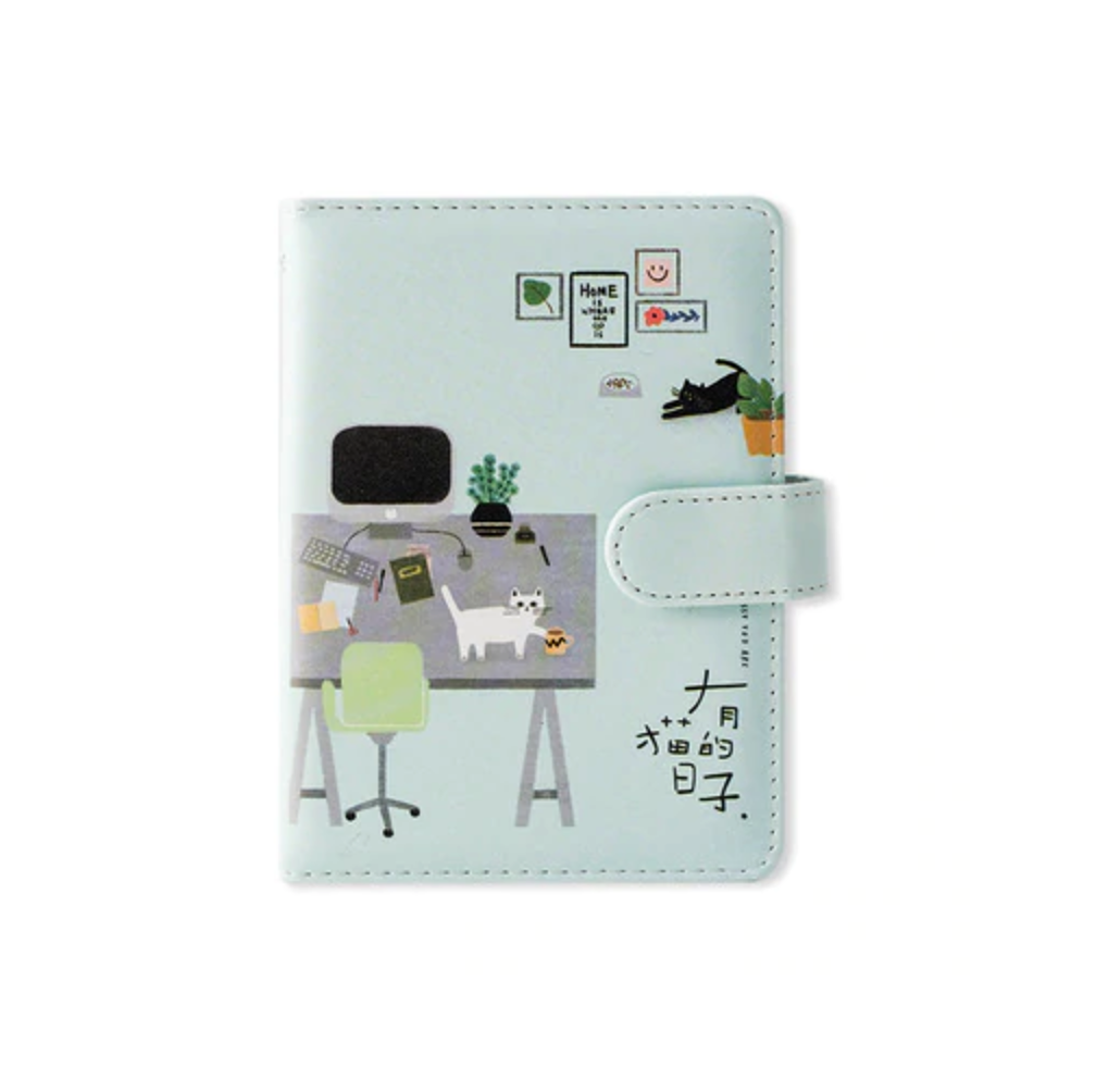 'Home Is Where the Cat Is' Leather Diary Planner A6 Binder