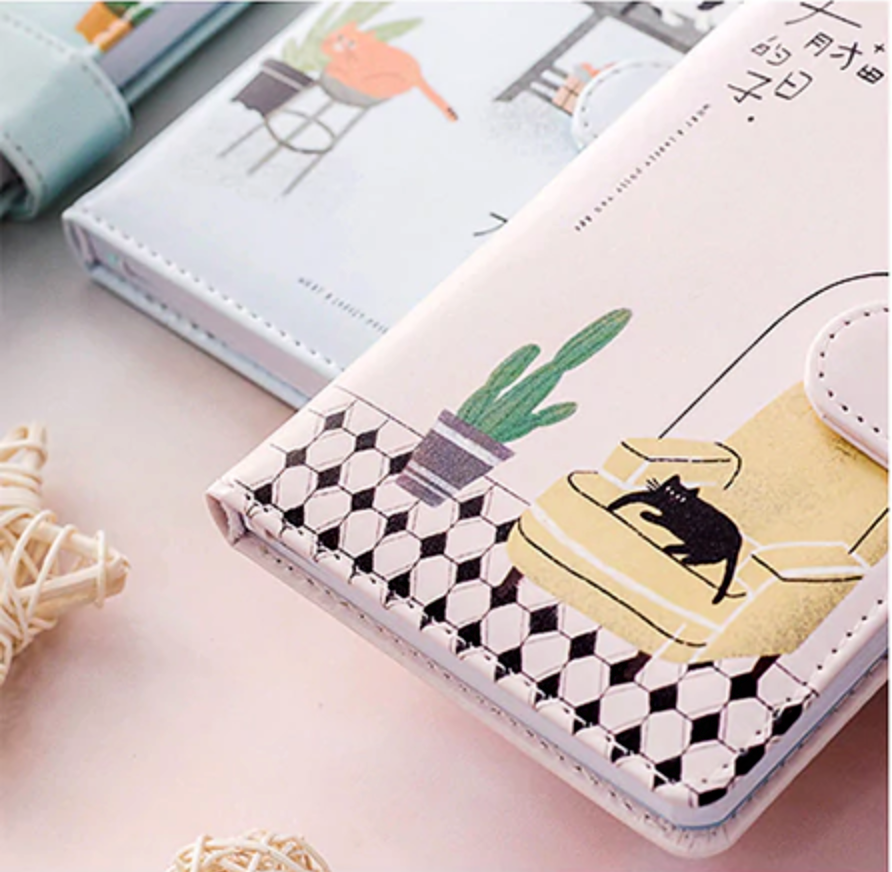 Cat Closure Leather Personal Planner - Kawaii Pen Shop - Cutsy World