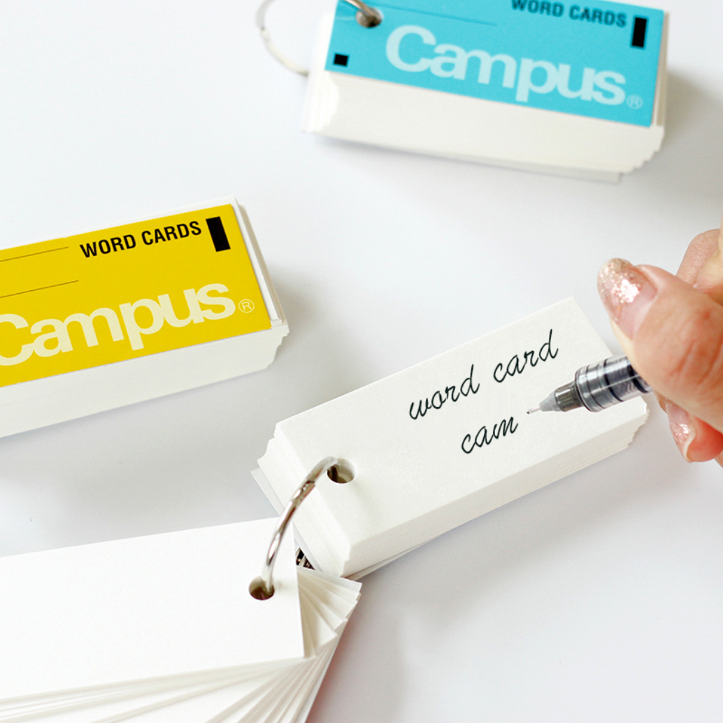 1 pc japanese campus word card key ring pocket memo pad notepad flashcard office school supplies