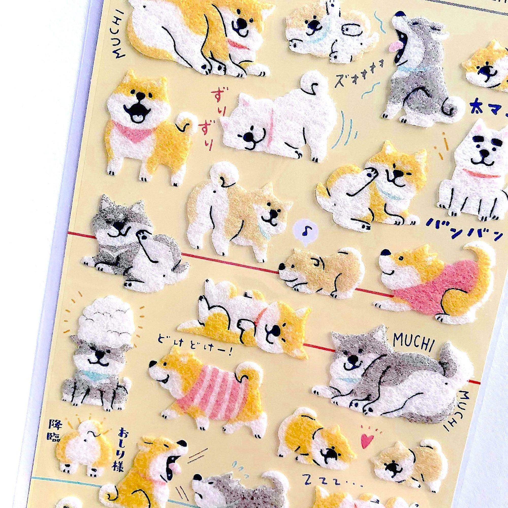Kawaii 3D Shiba Inu Puffy Stickers Scrapbooking Diy Journal