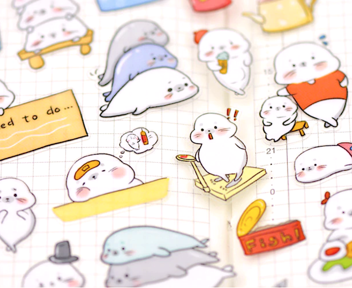 Koniwa Original Animal Stickers (6 Types)