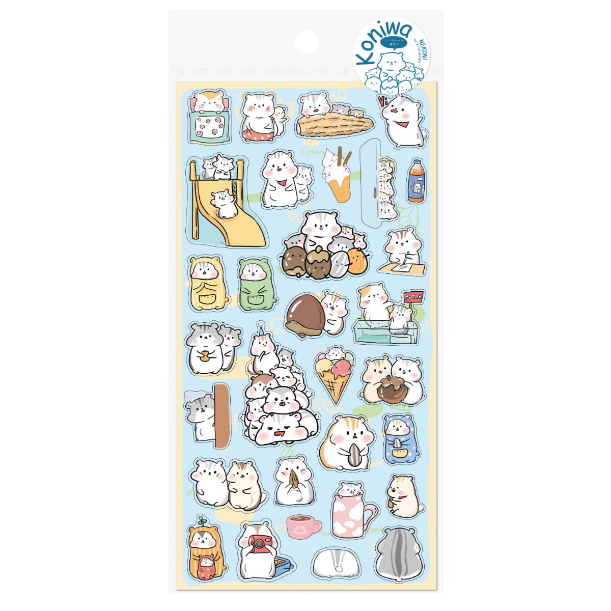 Koniwa Original Animal Stickers (6 Types)