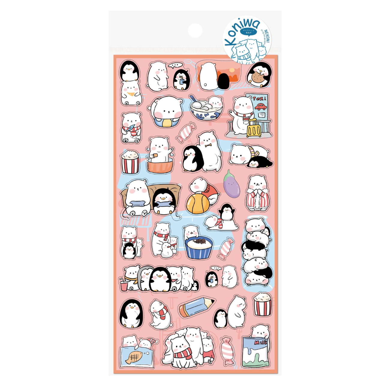 Koniwa Original Animal Stickers (6 Types)