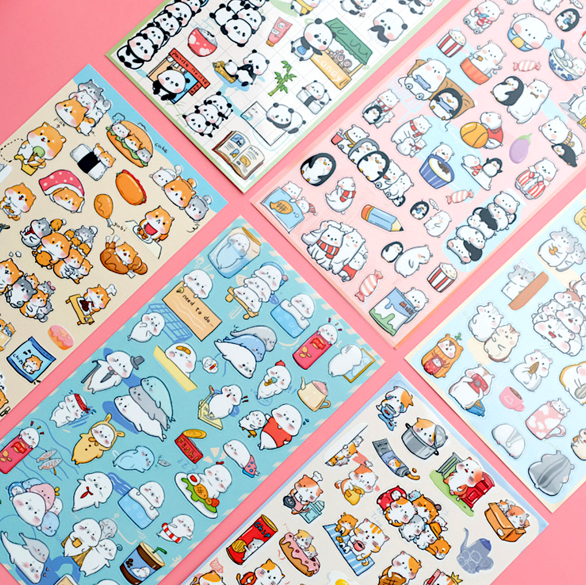 Koniwa Original Animal Stickers (6 Types)