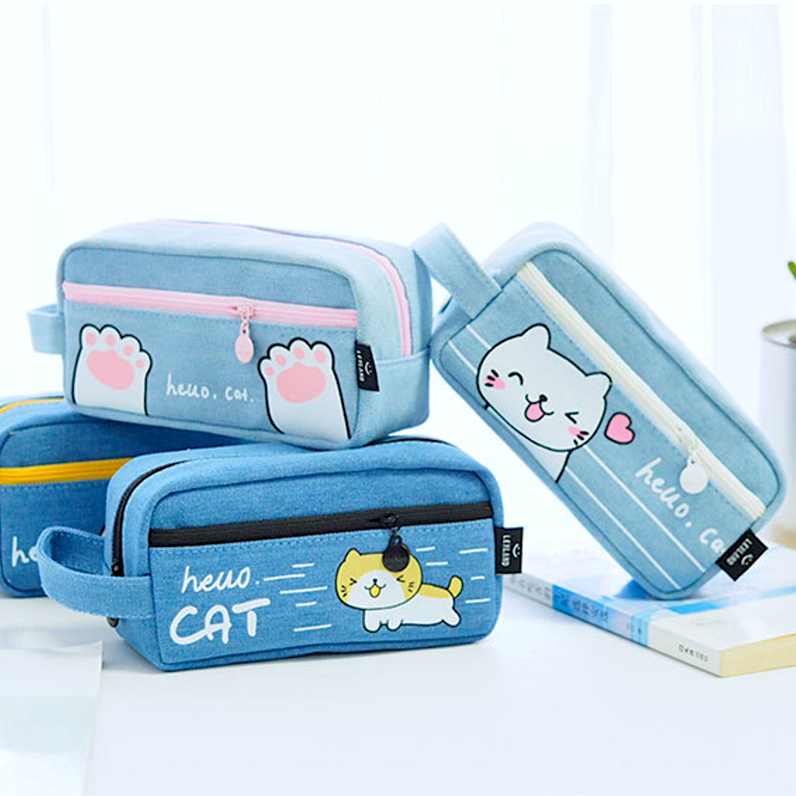 Hello Neko Pencil Case - Large