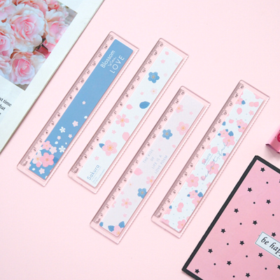 Cherry Blossom Plastic Ruler
