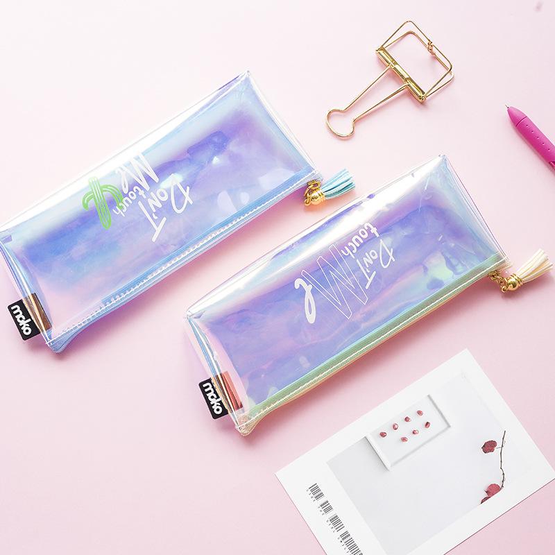 Don't Touch Me Holographic Pencil Case