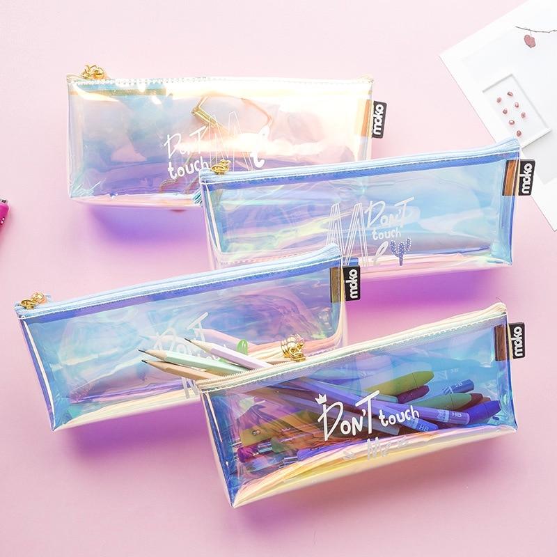 Don't Touch Me Holographic Pencil Case