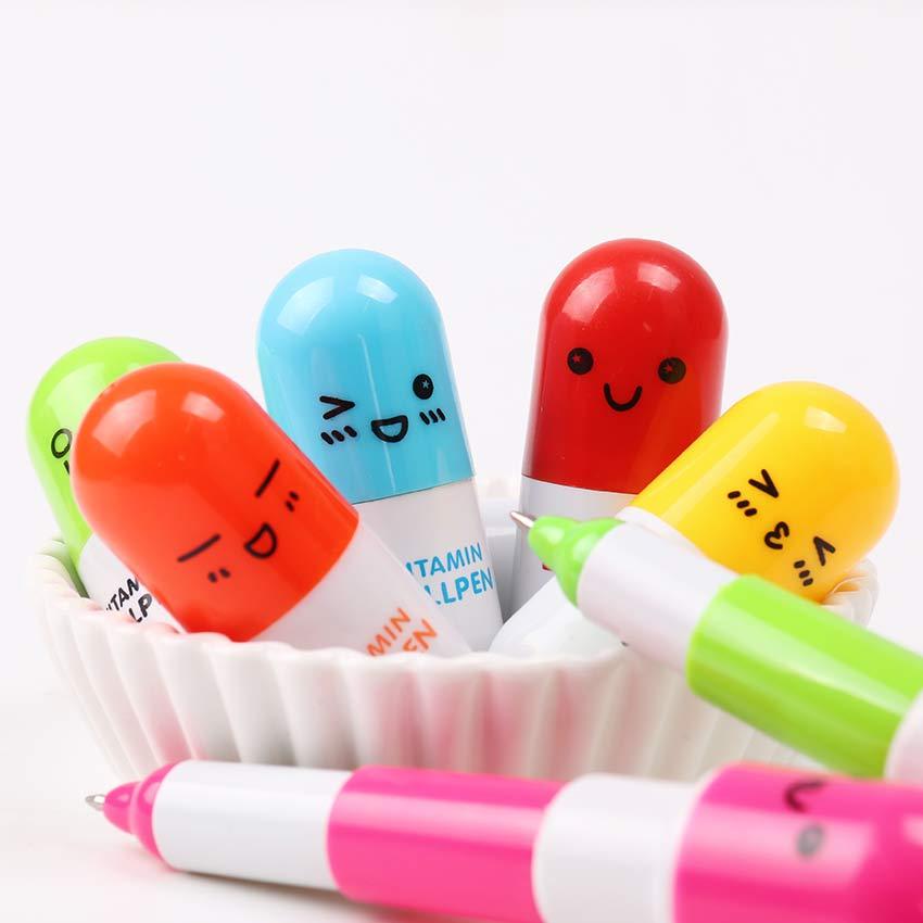 Retractable Vitamin Pill Ballpoint Pen