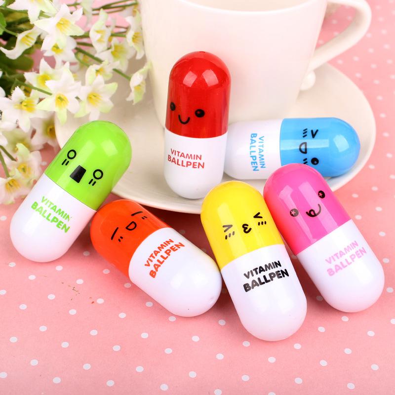 Retractable Vitamin Pill Ballpoint Pen