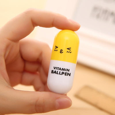 Retractable Vitamin Pill Ballpoint Pen