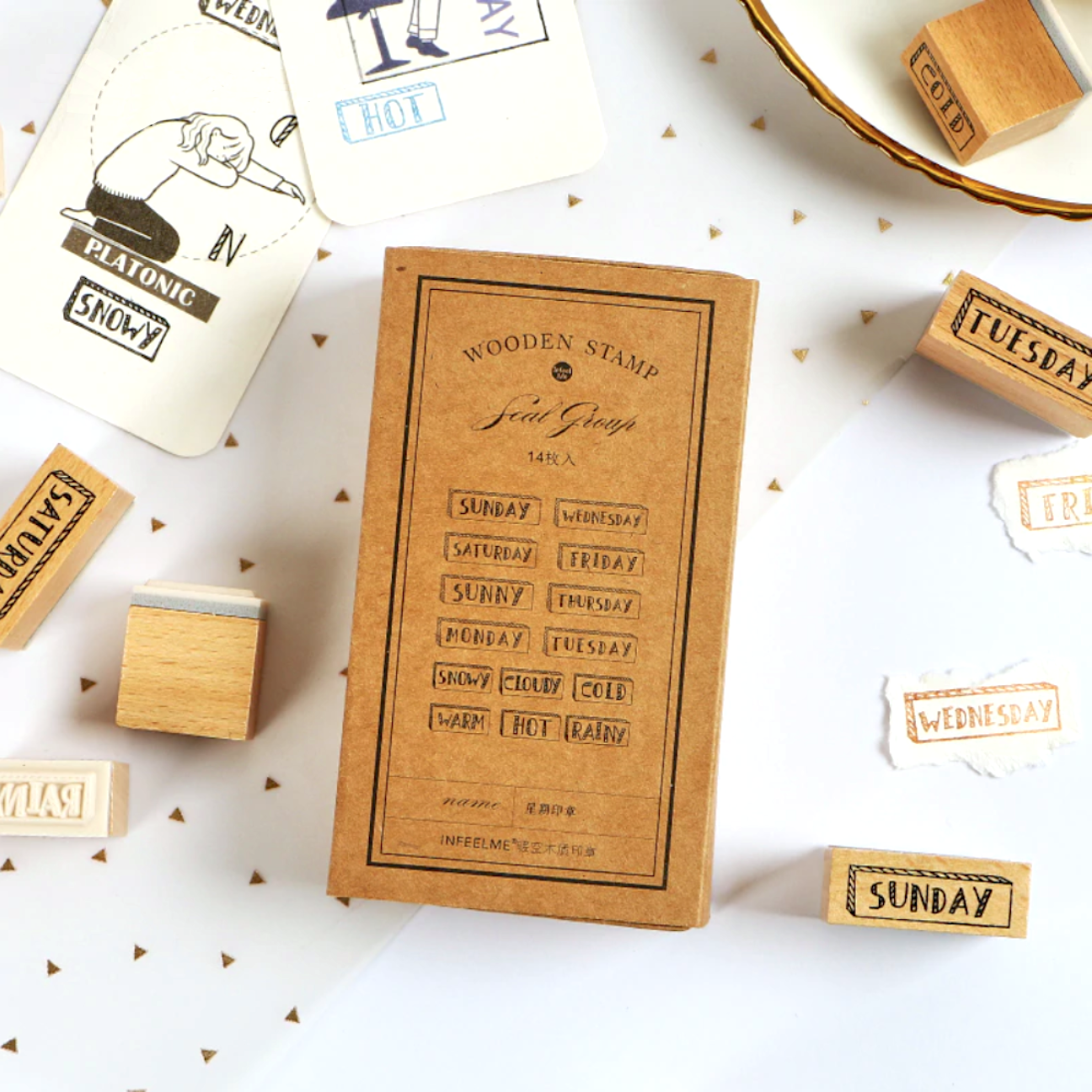 Days of the Week Wooden Stamps