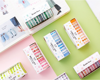 Colorful Day Washi Tape 10-Pack - Kawaii Pen Shop - Cutsy World