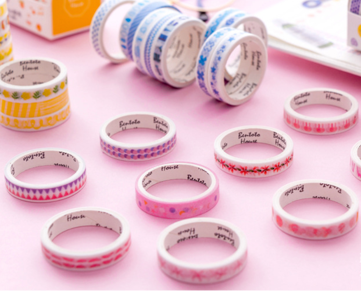 Mini Rainbow Washi Tape Colorful Masking Tape Set (10 Candy Colors) Ka, MiniatureSweet, Kawaii Resin Crafts, Decoden Cabochons Supplies