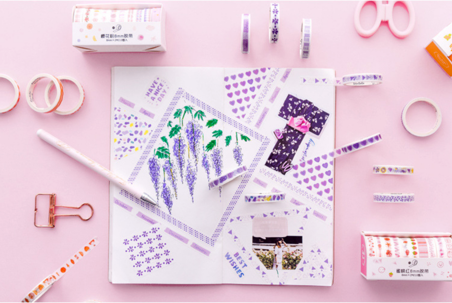 Colorful Day Washi Tape 10-Pack