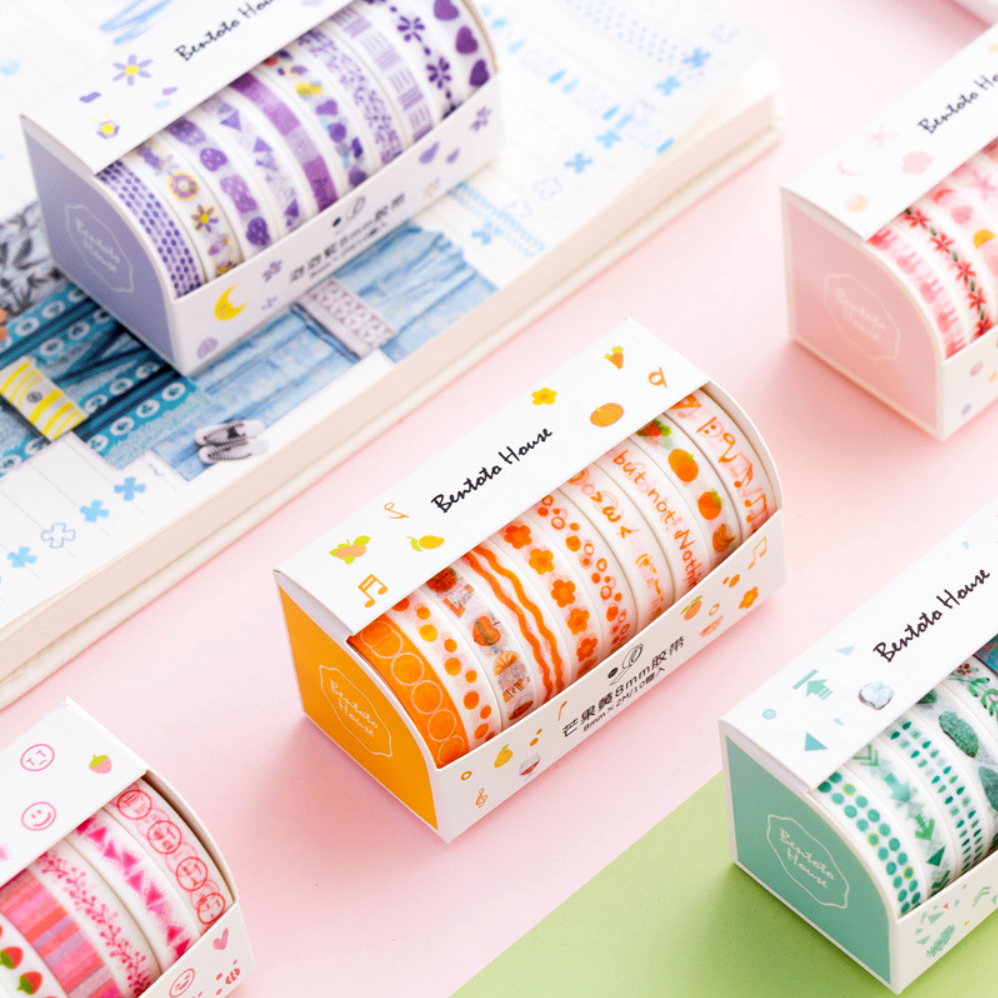 WAPETASHI Cute Washi Tape Set - 24 Rolls Kawaii Animals Gold Foil  Decorative Masking Tape for Journaling, Scrapbooking, Kids DIY Crafts,  Aesthetic