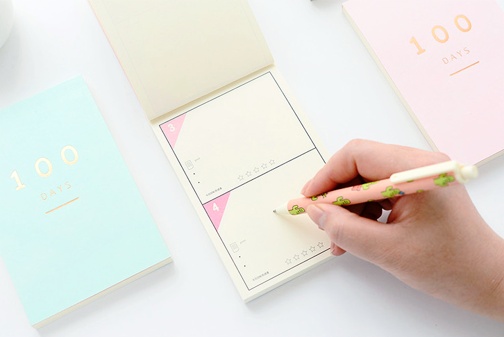 100 Days Planner Notepad