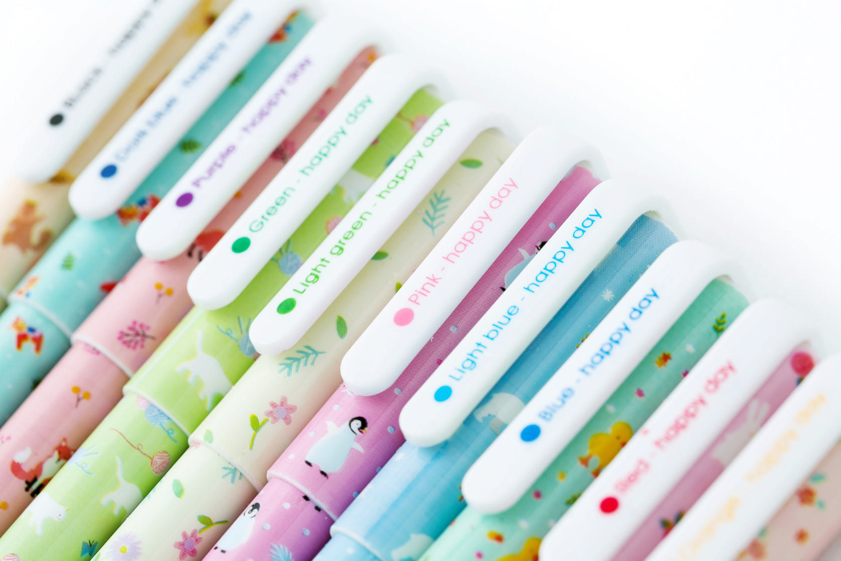 Kawaii Animal Color Gel Pens 10-Pack - Japanese Kawaii Pen Shop - Cutsy  World