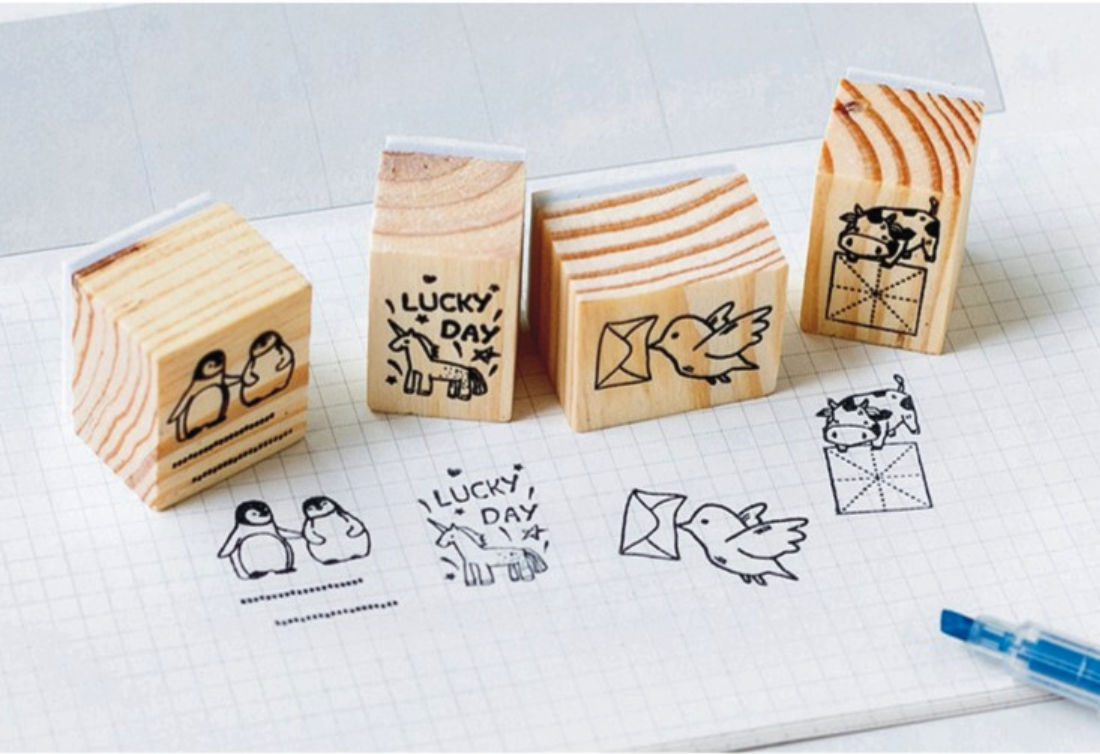 Journaling Friends Wooden Stamp