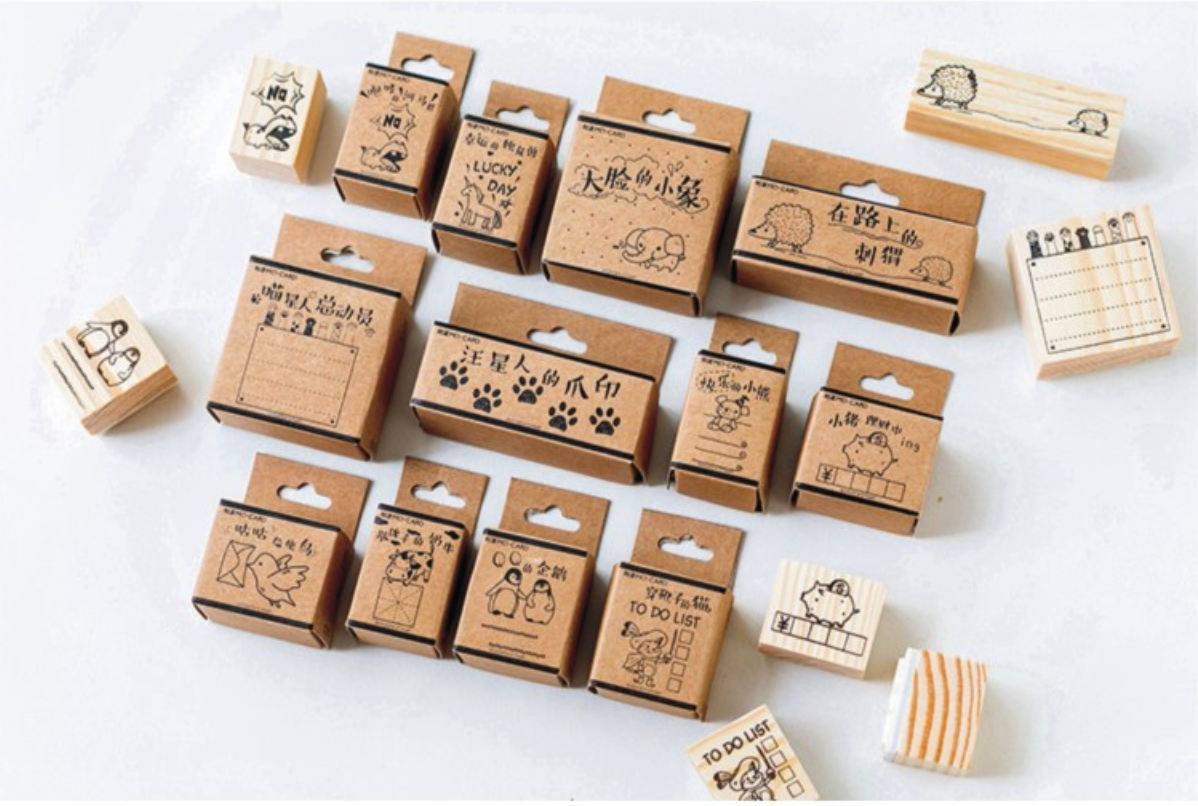 Journaling Friends Wooden Stamp - Kawaii Pen Shop - Cutsy World