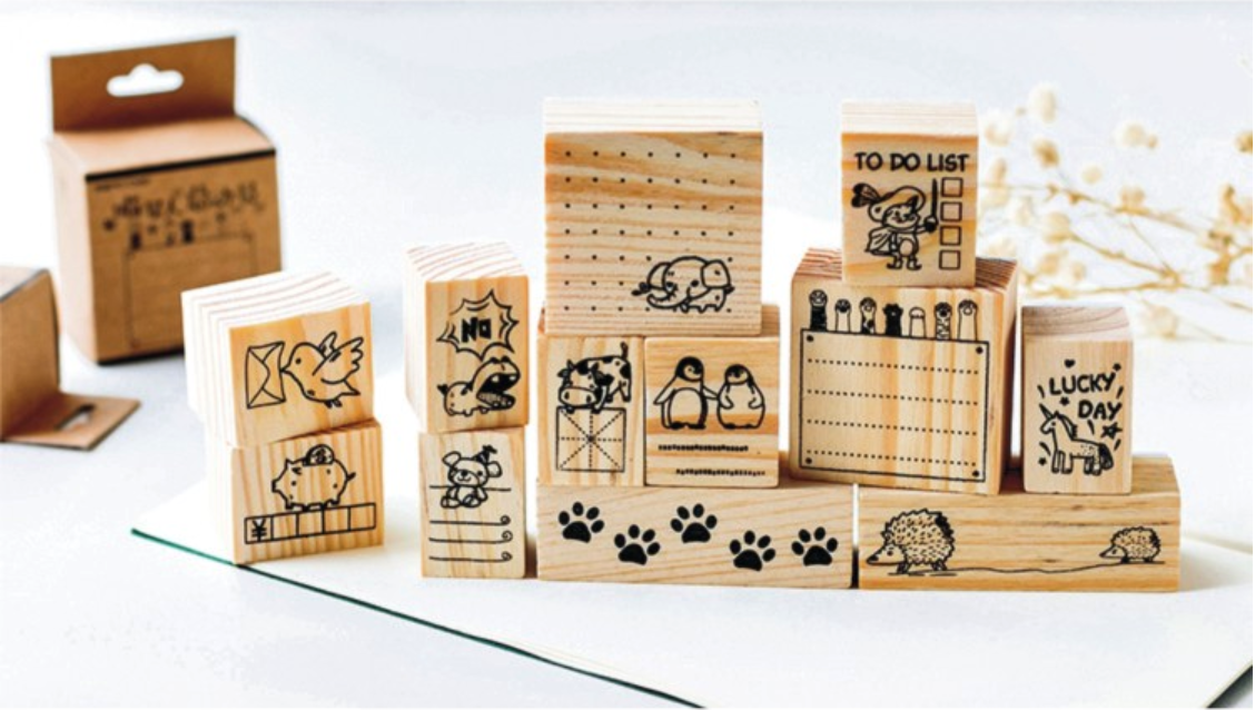 Journaling Friends Wooden Stamp