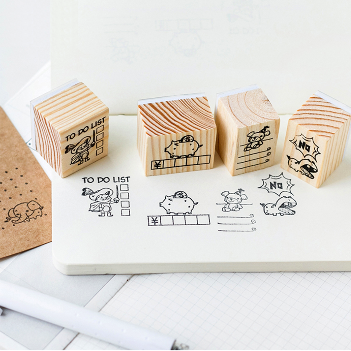 Journaling Friends Wooden Stamp