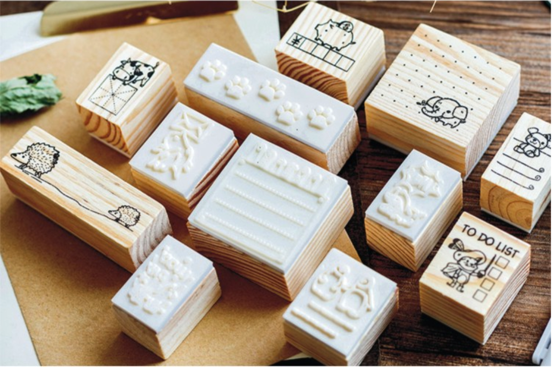 Journaling Friends Wooden Stamp