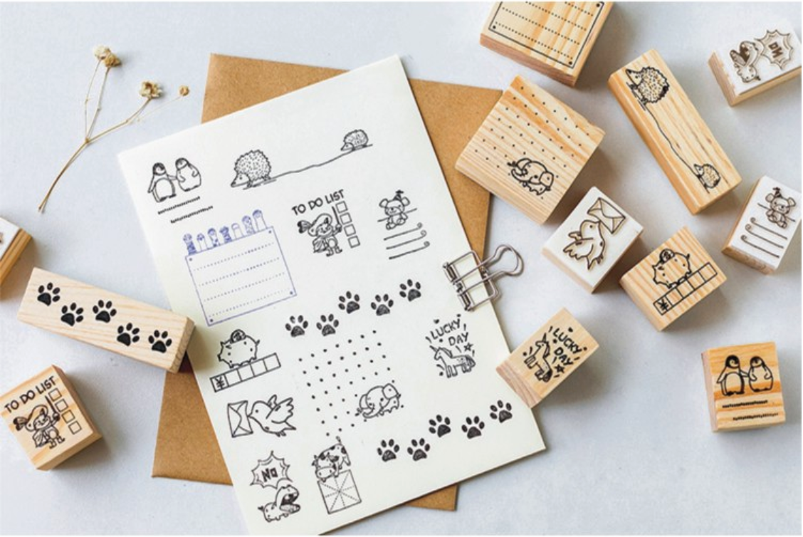 Journaling Friends Wooden Stamp