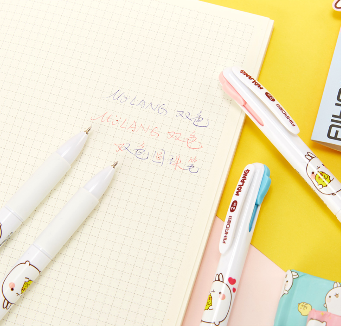 2 in 1 Molang Ballpoint Pen