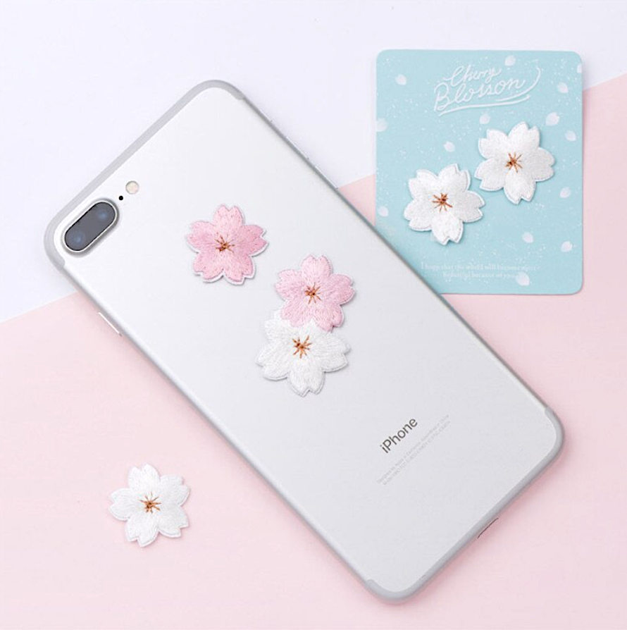 Embroidered Cherry Blossom Stickers