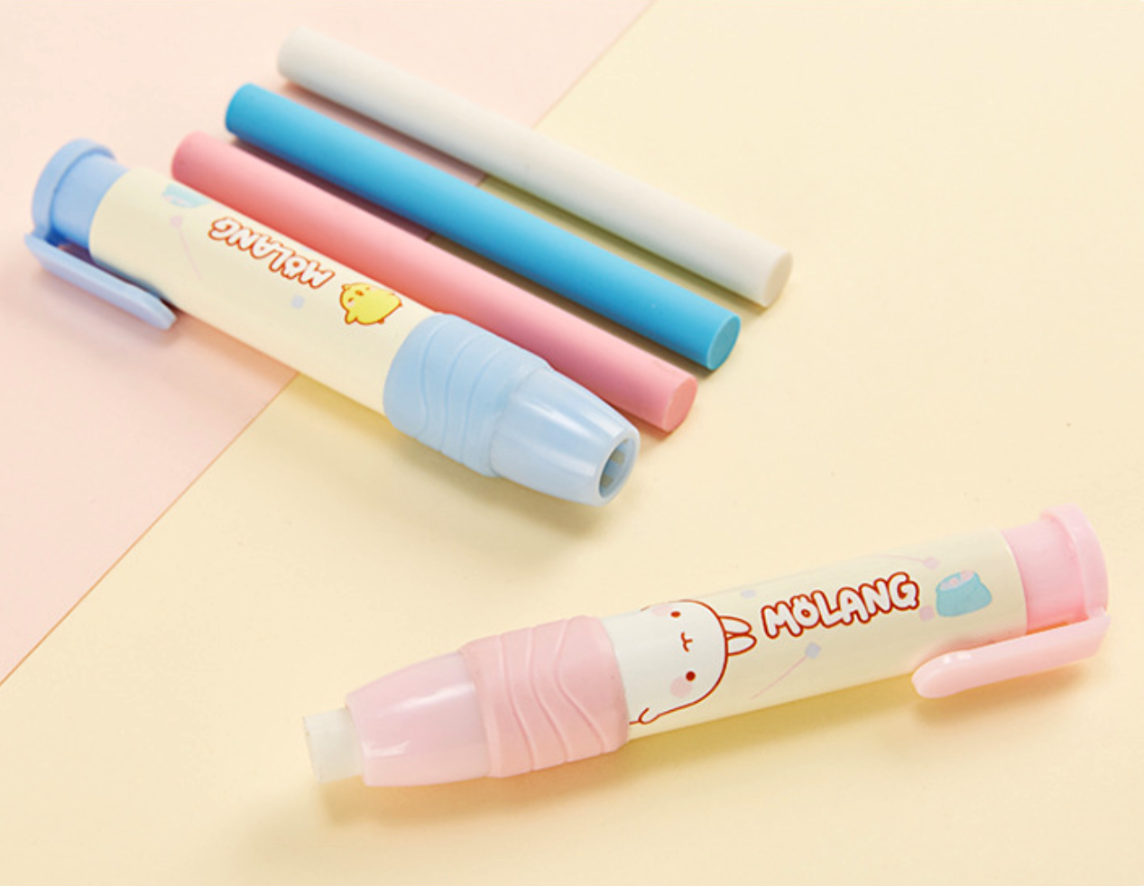 Molang Rabbit Pen Eraser with Refills