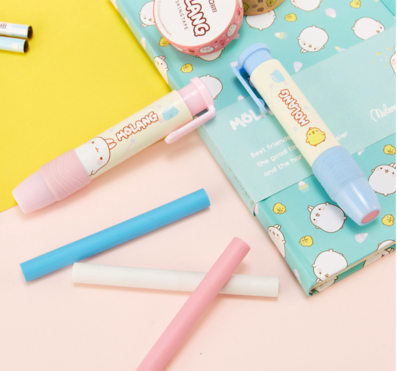 Molang Rabbit Pen Eraser with Refills