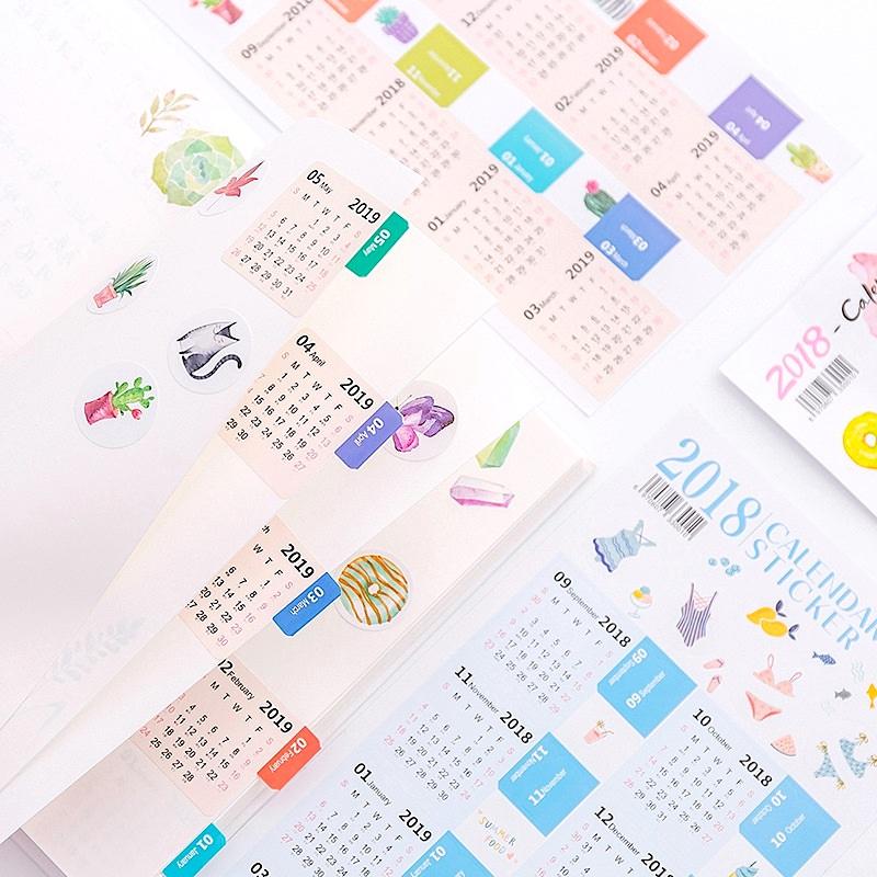 Mini Calendar Index Stickers