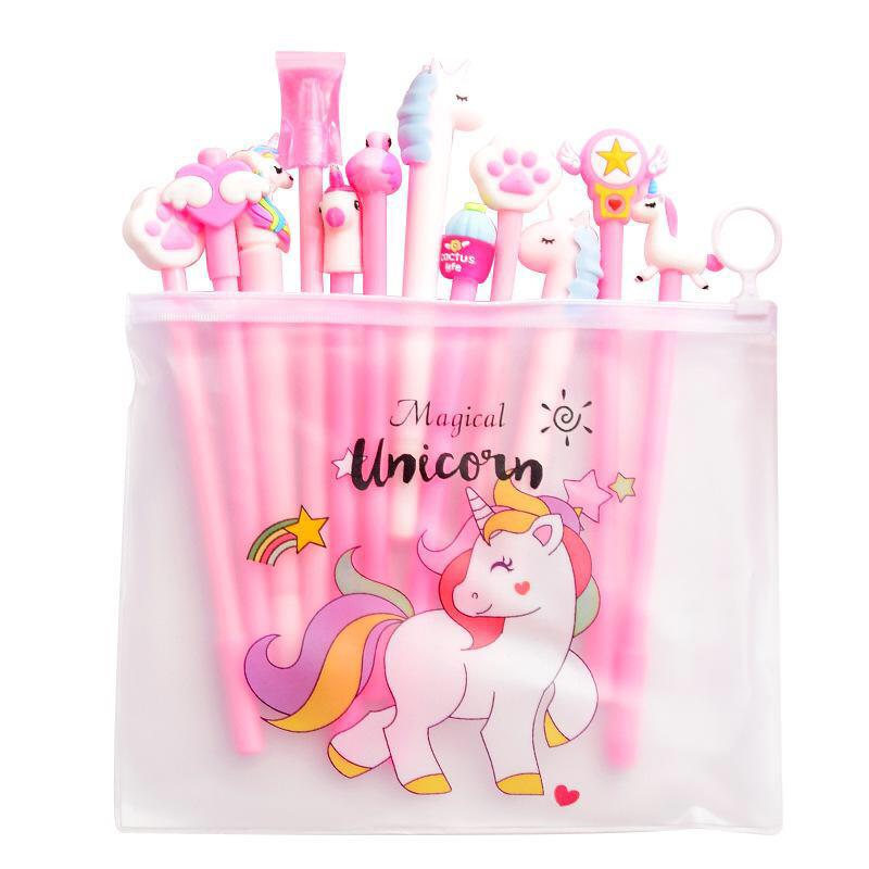 Unicorn Gel Pen with Pencil Case