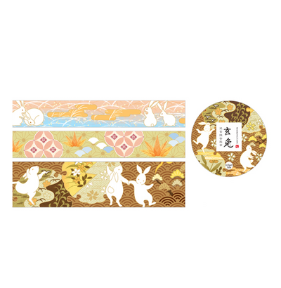 Natsu No Kaze Washi Tapes - Happy Rabbit