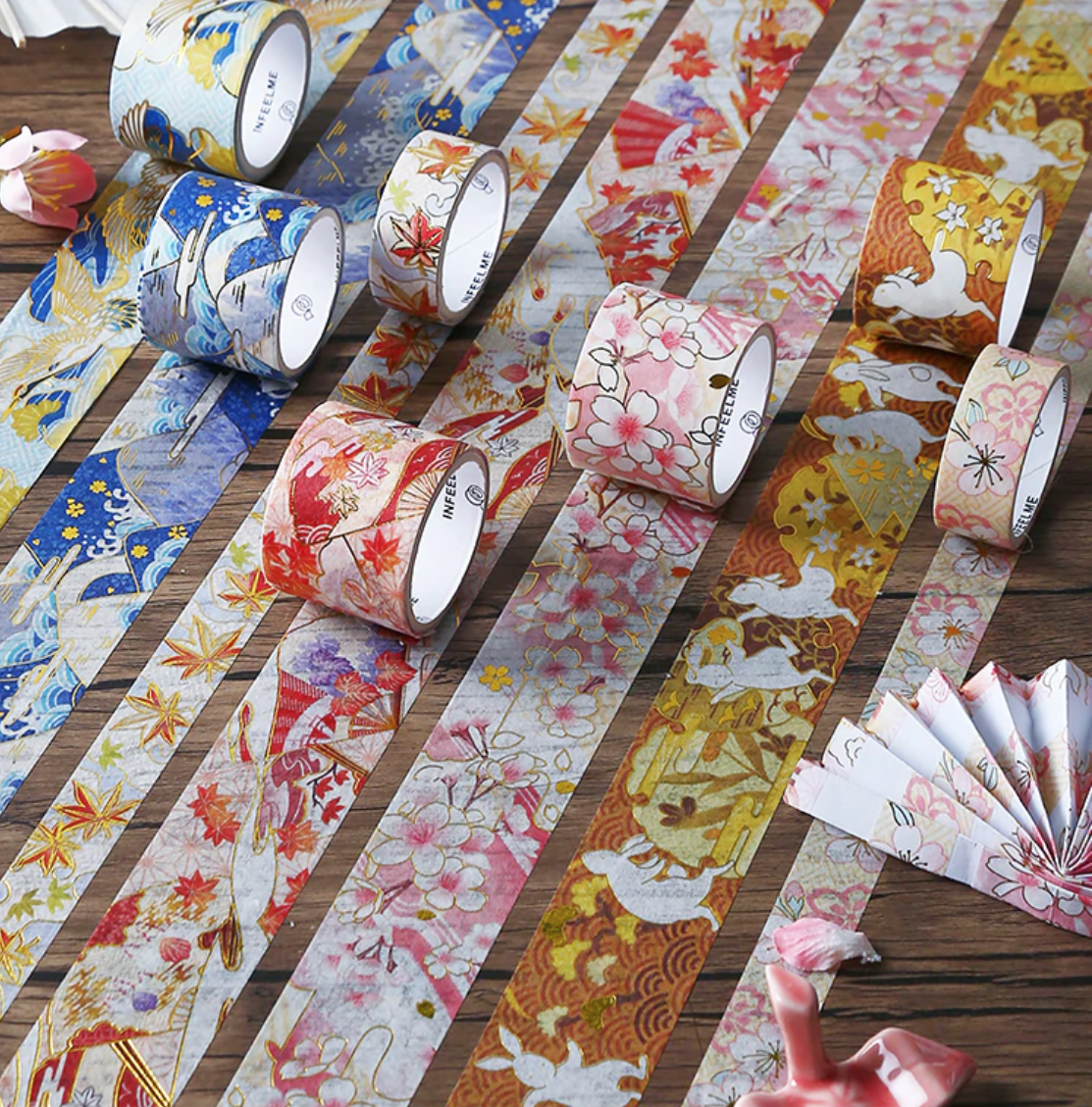Natsu No Kaze Washi Tapes - Crane