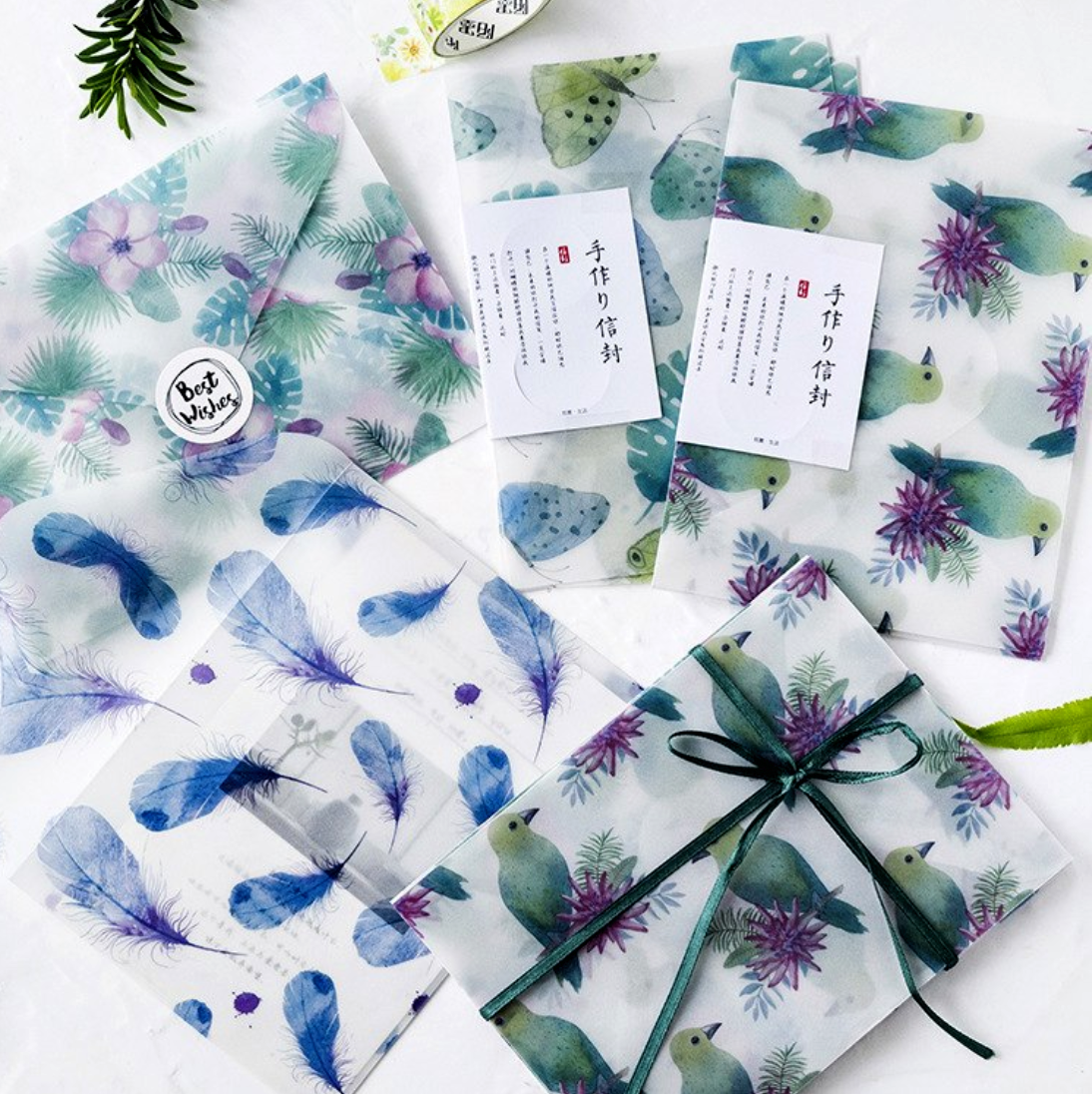 Tropical Summer Paper Envelopes