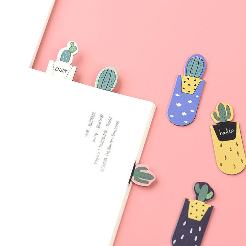 Cactus Magnetic Bookmark Set