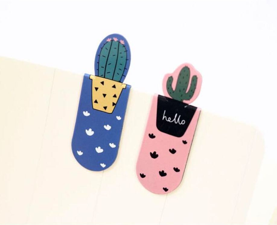 Cactus Magnetic Bookmark Set