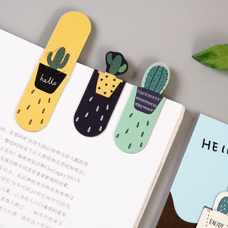 Cactus Magnetic Bookmark Set